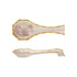 Hand-Painted Stoneware Spoon Rest with Palm Trees, Cheetah & Bamboo Style Edge