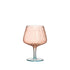 14 oz. Two-Tone Stemmed Fluted Wine Glass, Blush Color & Blue