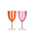 12 oz. Acrylic Stemmed Wine Glass with Stripes, 3 Colors