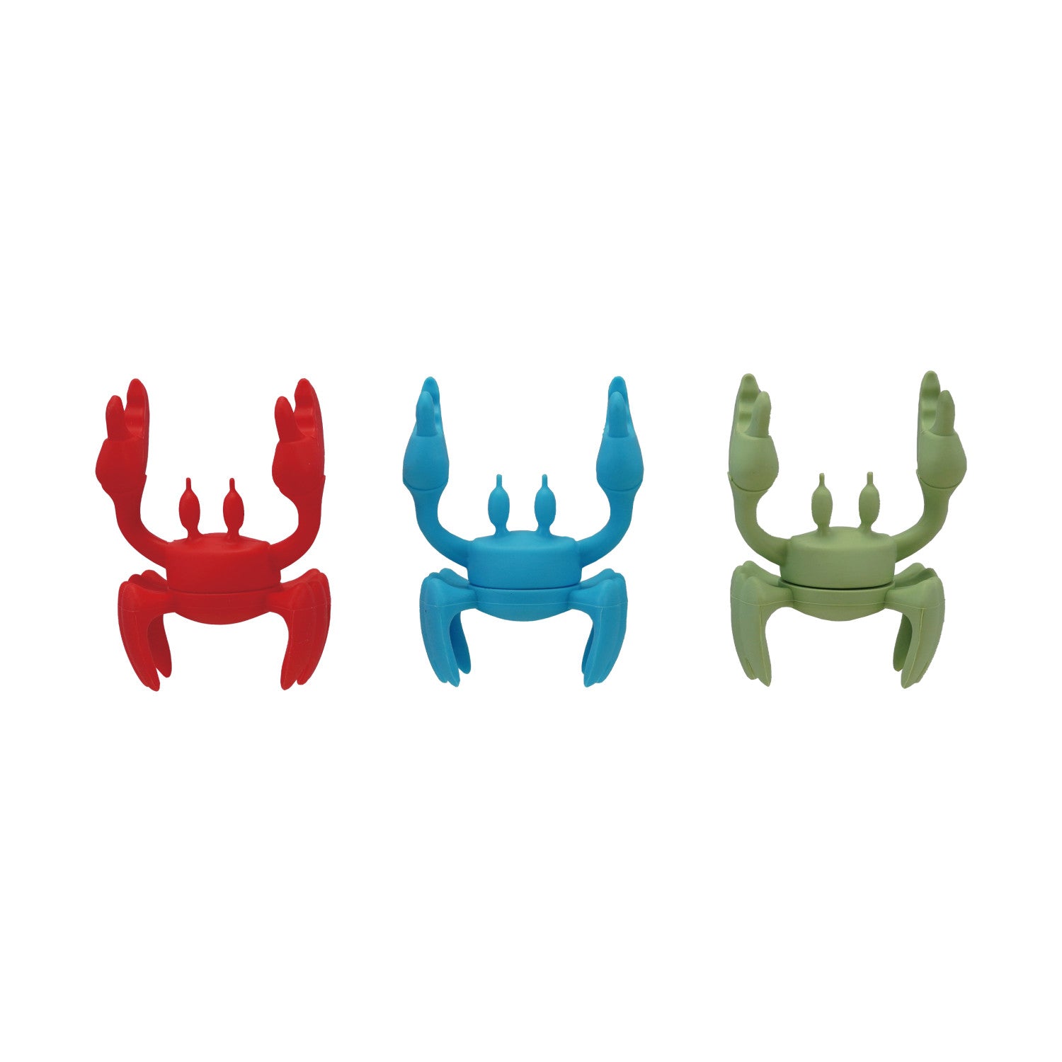 Silicone Crab Shaped Lid/Spoon Holder, 3 Colors