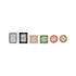 Hand-Painted Embossed Stoneware Mini Photo Frame Magnet, 6 Styles