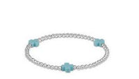 enewton extends signature cross sterling pattern 3mm bead bracelet - turquoise by enewton