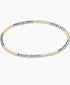 Blissful Pattern 2mm Bead Bracelet - Silver Faceted Hematite by enewton