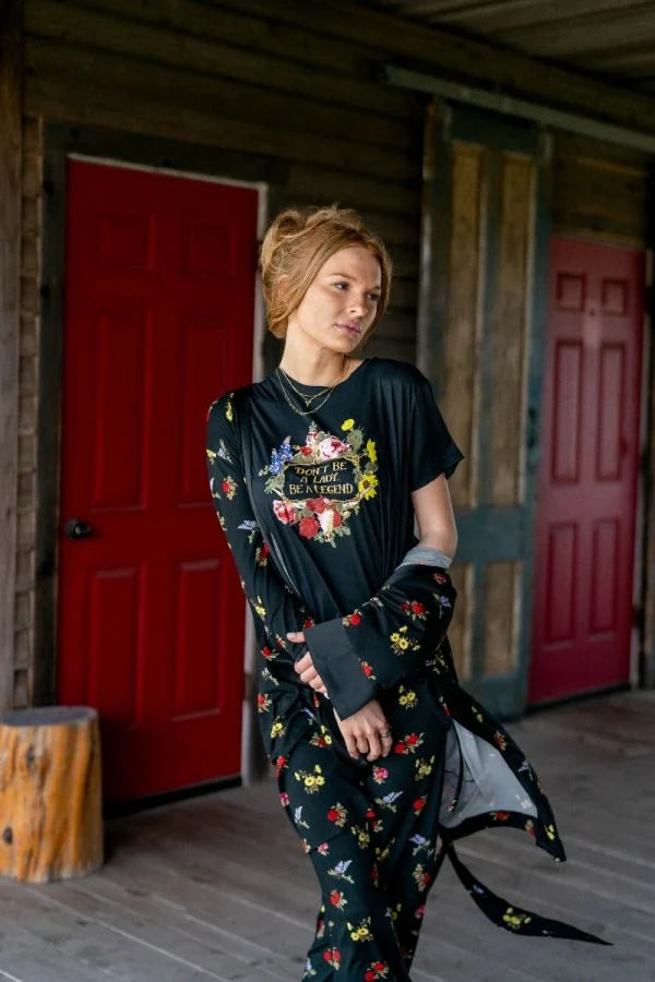 Don't Be a Lady, Be a Legend PJ Robe by Junk Gypsy
