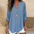 V-neck cotton and linen fashion breathable shirt