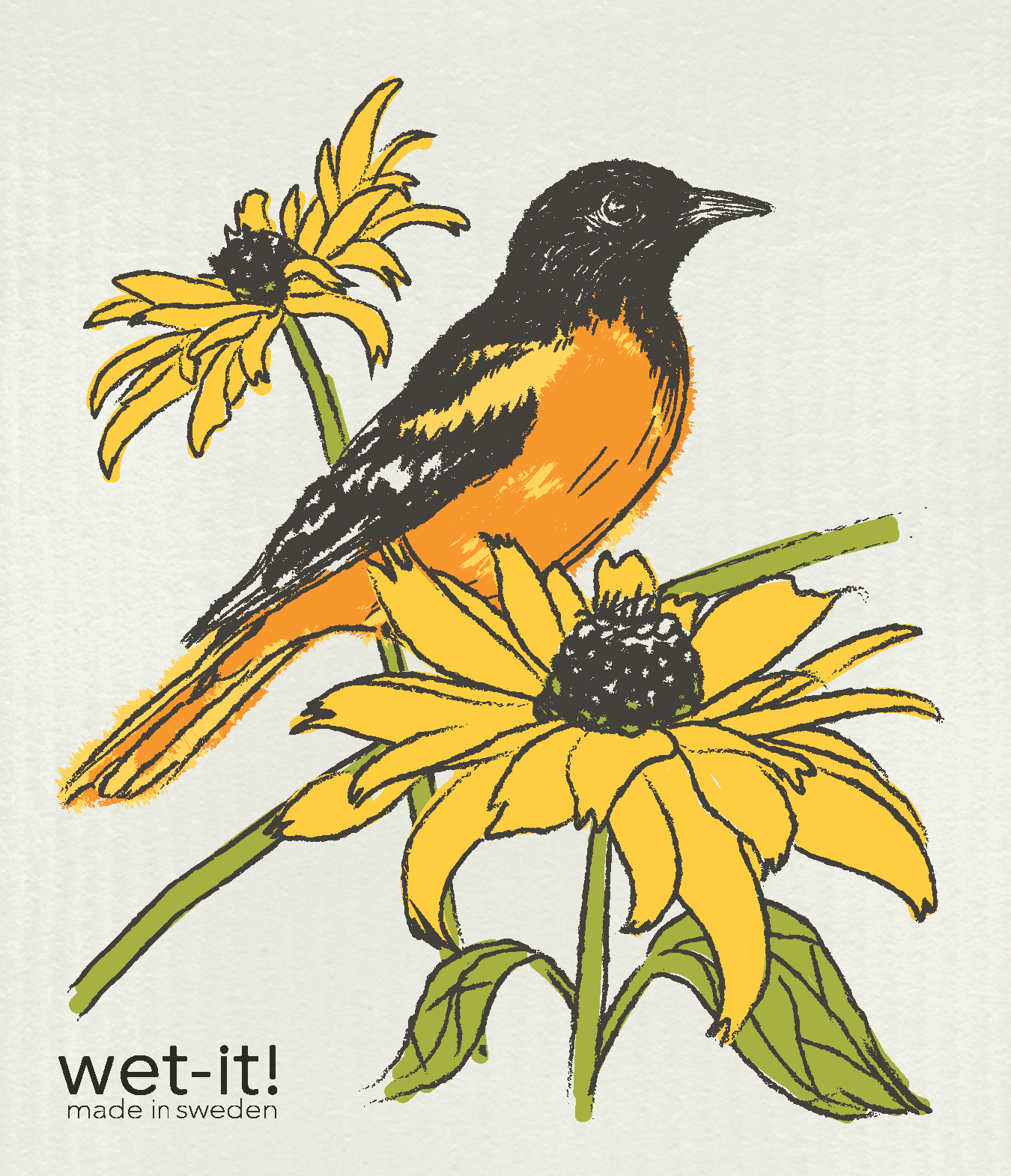 Baltimore Oriole Swedish Cloth