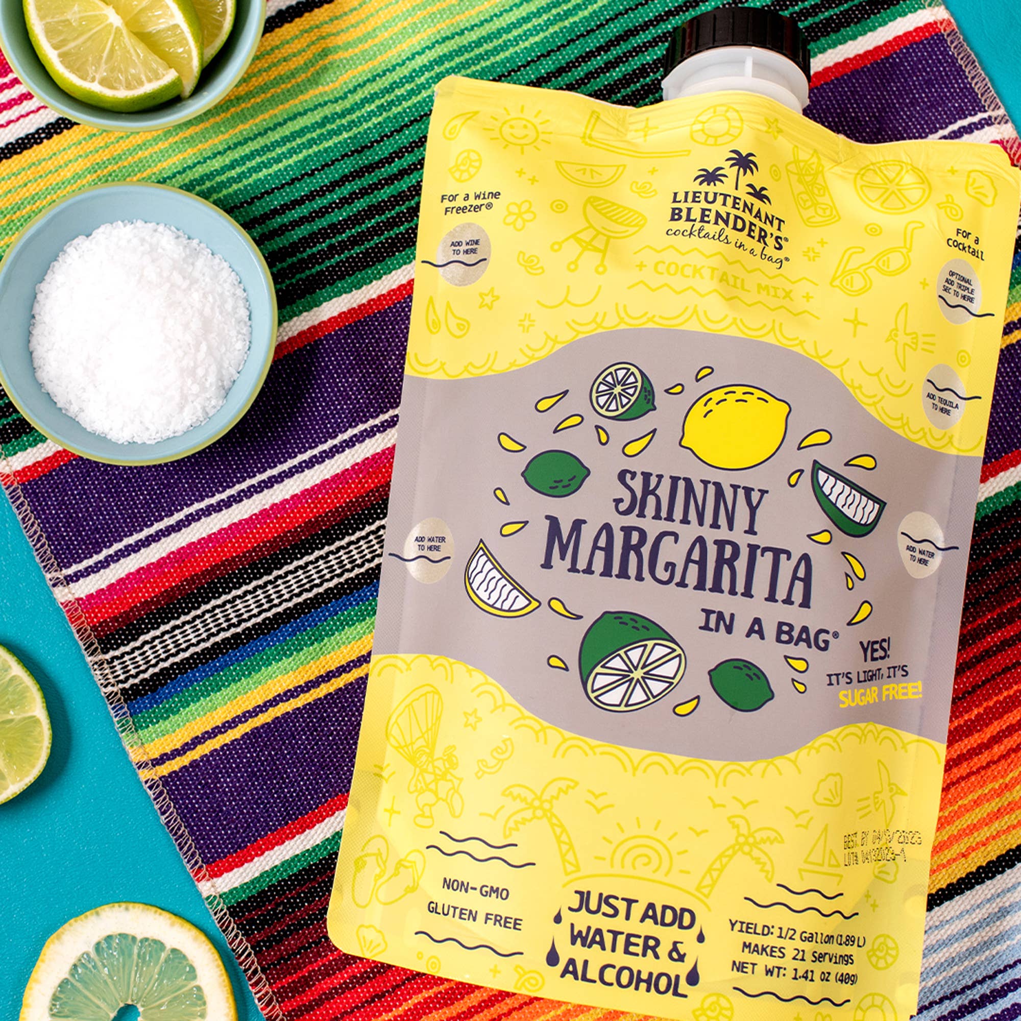 Skinny Margarita in a Bag® Cocktail / Mocktail Slushie Mixer