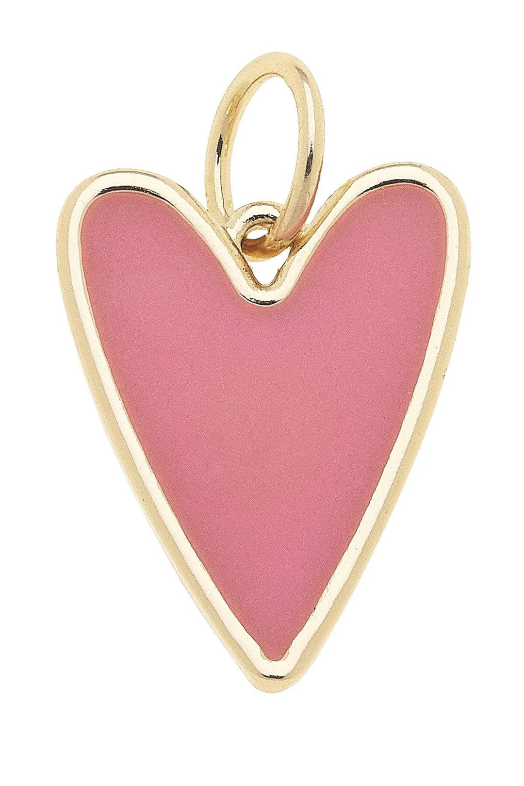 Heart Enamel Charm in Pink