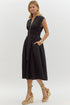 Sonji Solid Sleeveless Midi Dress