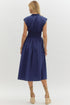 Sonji Solid Sleeveless Midi Dress