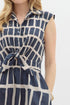 Ally Abstract Print Sleeveless Midi Dress