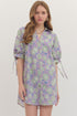Betsy Botanical Print Short Sleeve Dress