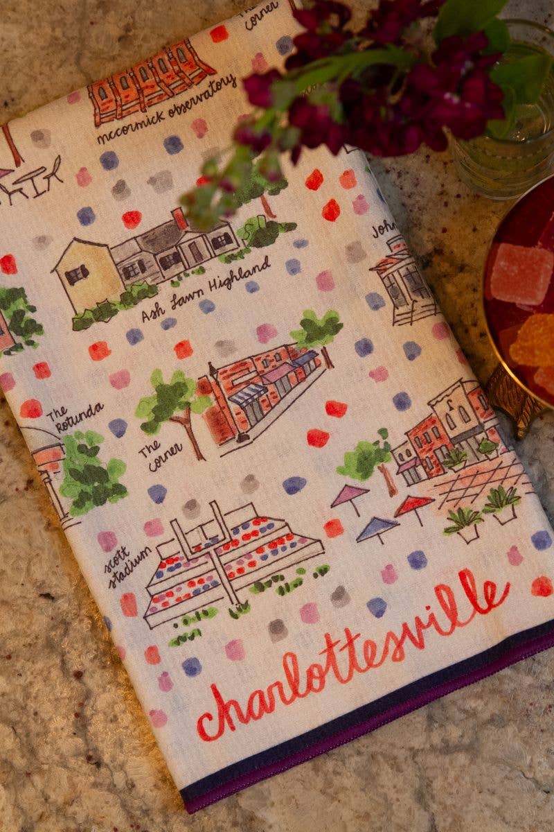 Double Sided Charlottesville Tea Towel