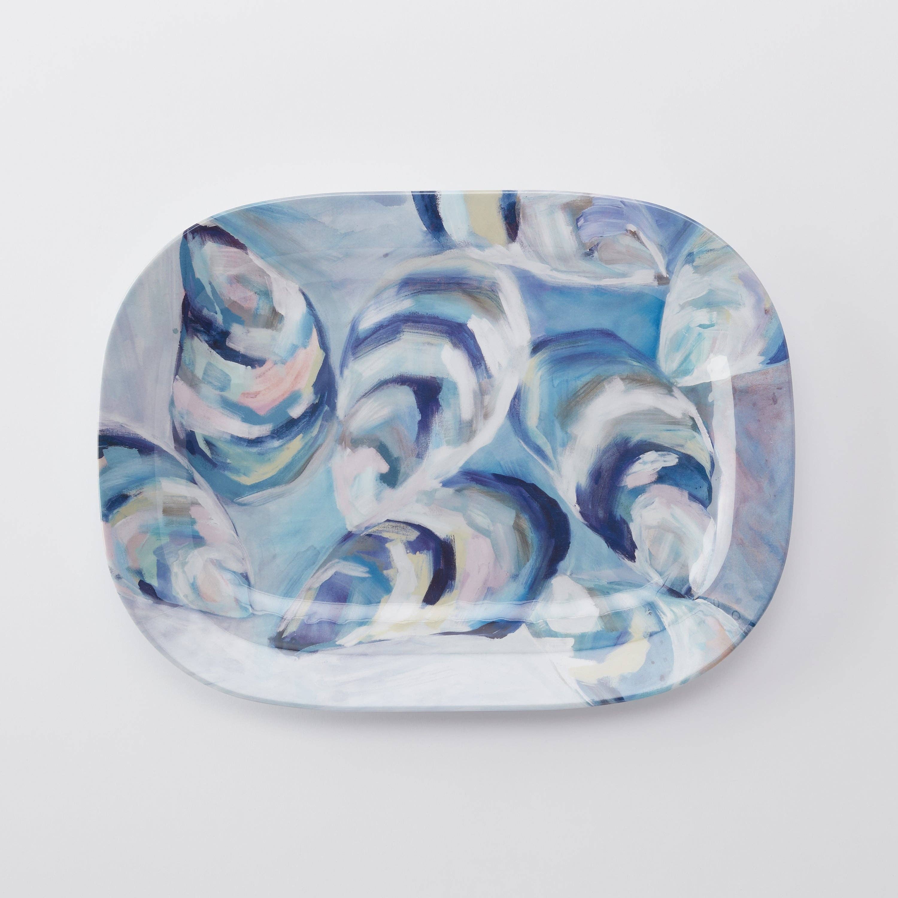 Kim Hovell Collection Melamine Platter (Large) - Flowing Shells
