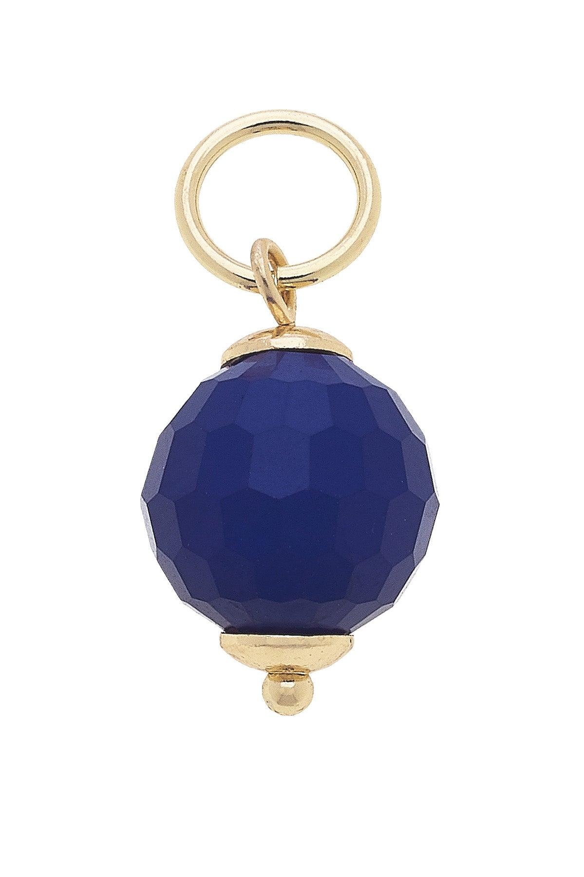Resin Bead Charm in Royal Blue