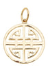 Greek Keys Charm in Shiny Gold