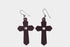 Mocha Cross Earrings