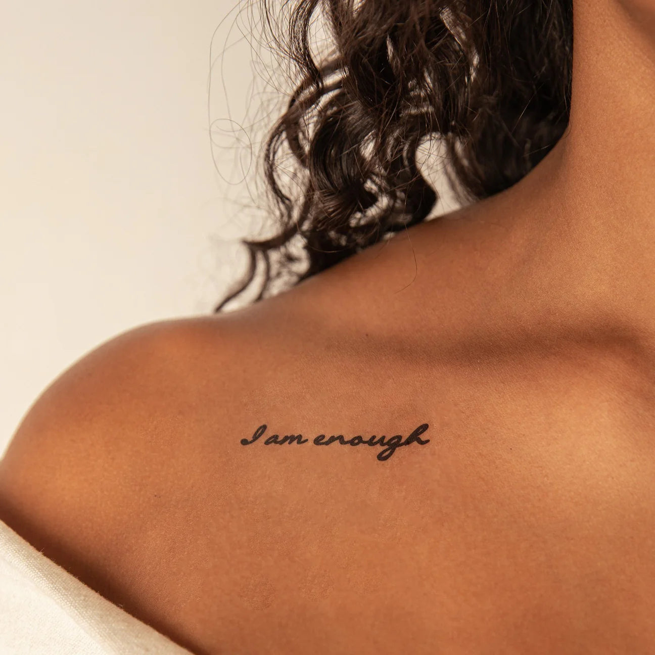 I Am Enough (Script) Manifestation Tattoo