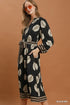 Umgee D1174 Leaf Print Belted Midi Dress – Cream Mix with Belt & Pockets - View 4
