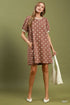 Umgee C6443 Textured Puff Sleeve Mini Dress – Black with Pockets - View 4