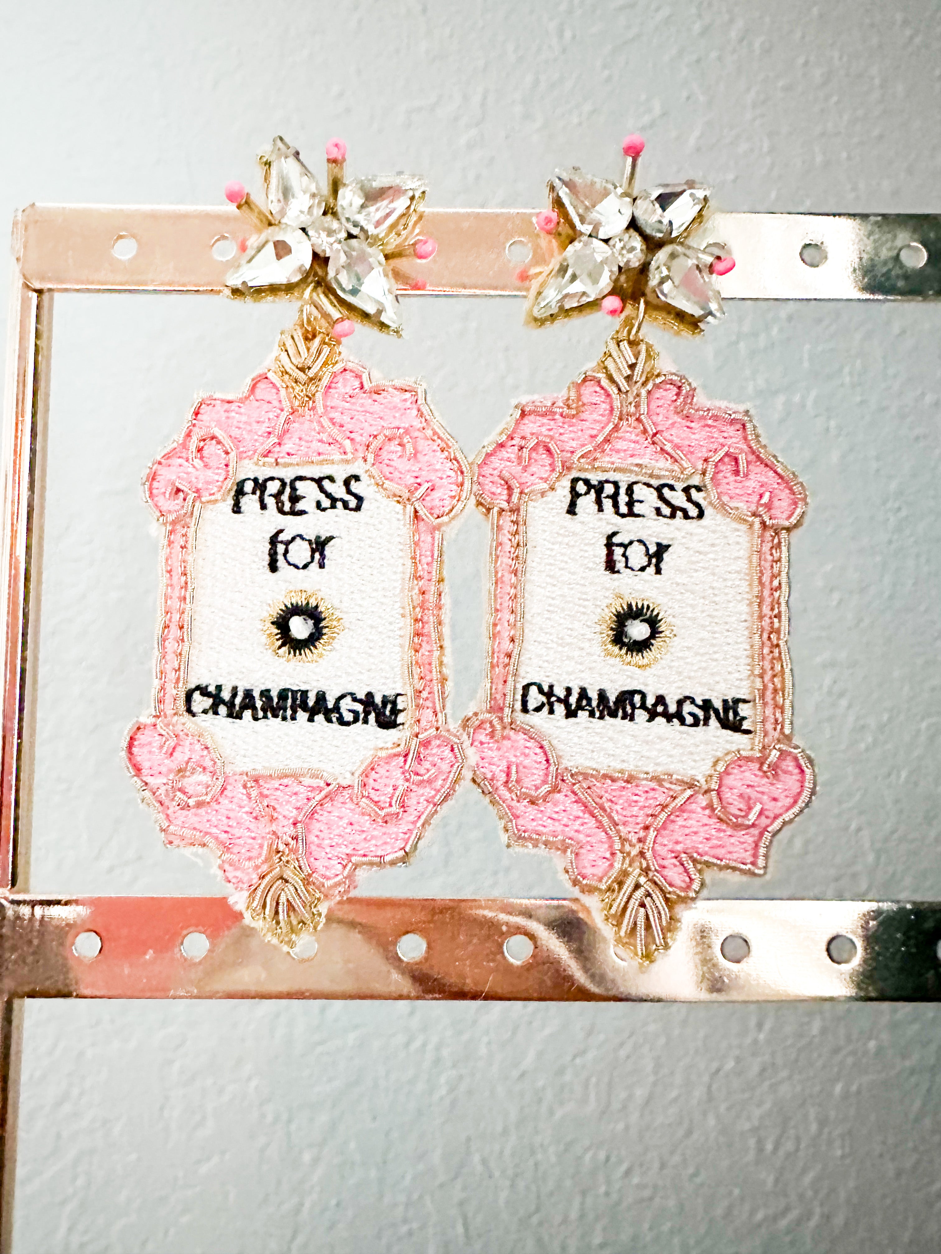 Press For Champagne Earrings - A. Dodson's