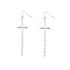 Ada - Hammered Silver Cross Earring