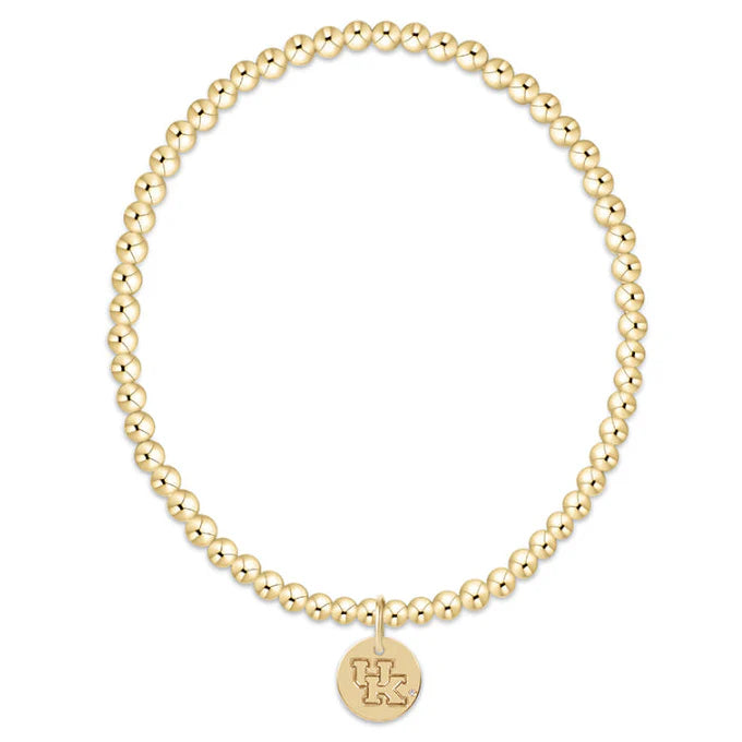 enewton-gameday ecollegiate classic gold 3mm bracelet -kentucky disc