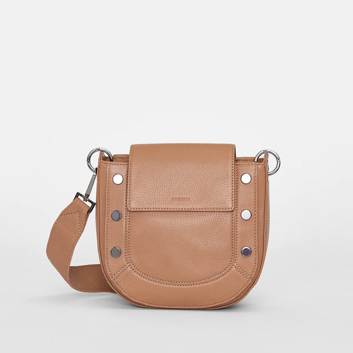 Hammitt Kayce Saddle Bag in Biscotti/Gunmetal