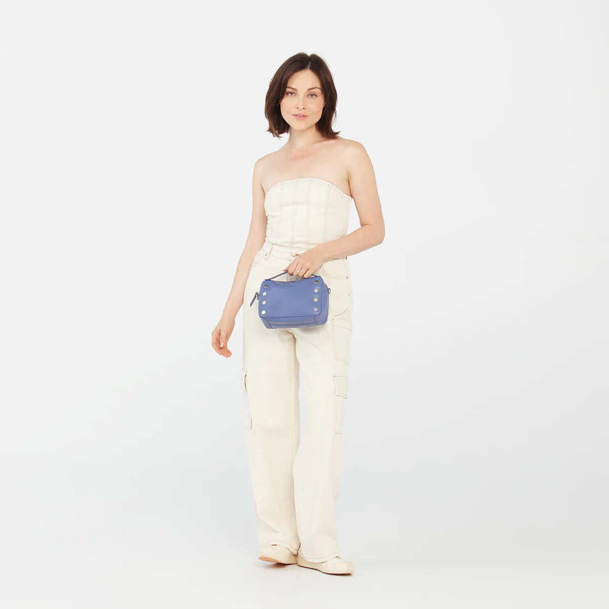 HAMMITT EVAN CROSSBODY Small in Bungalow Blue/Brushed Silver