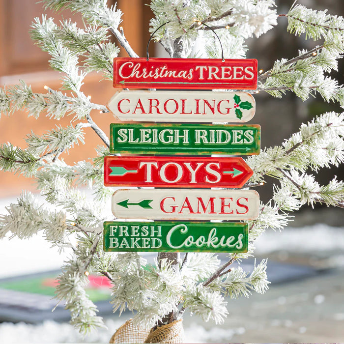 Printed Metal Hanging Garden Sign - Holiday Road Sign
