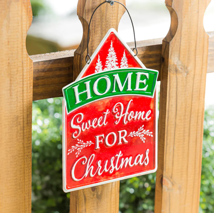 Printed Metal Hanging Garden Sign - Home Sweet Home