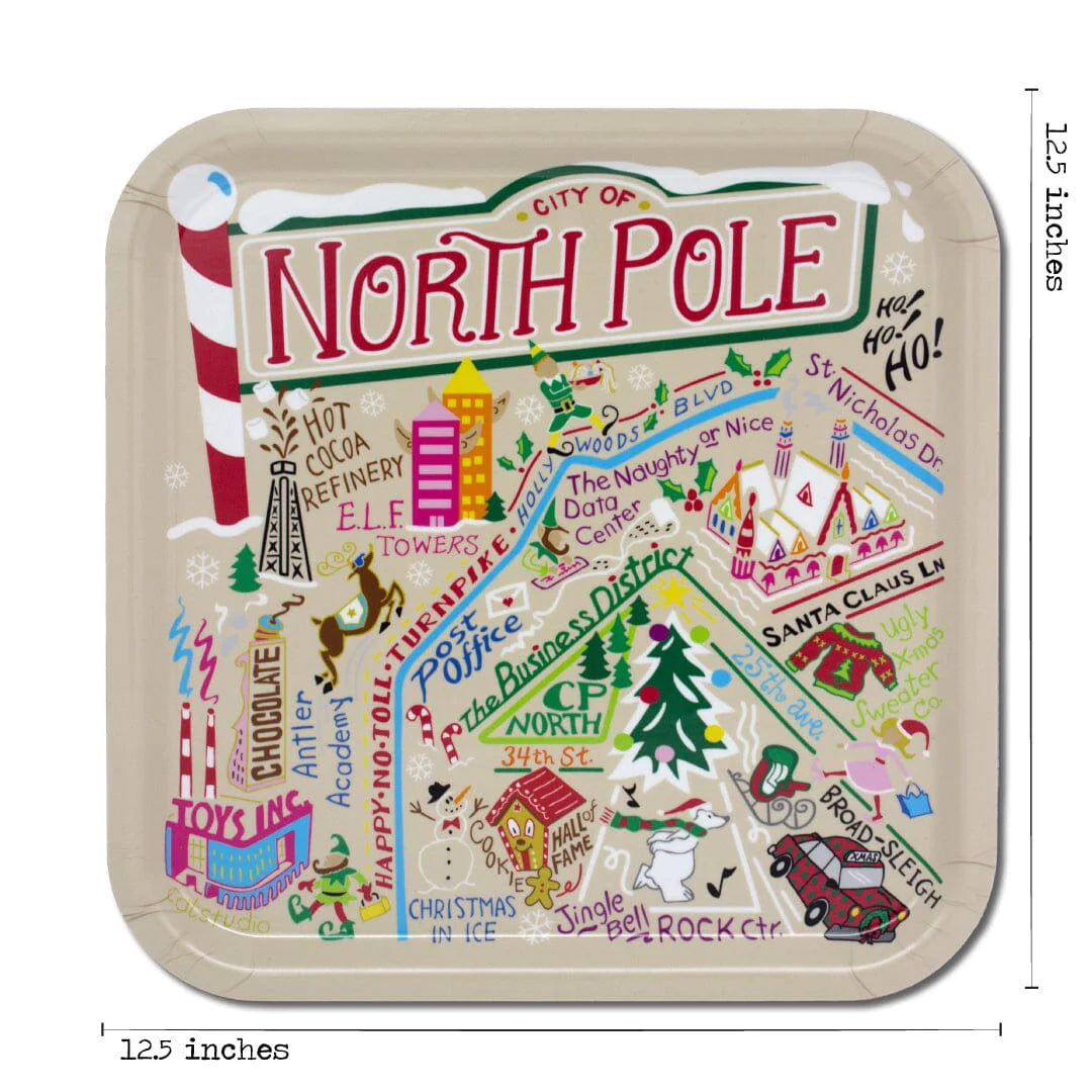 North Pole City Birchwood Tray BY CATSTUDIO - A. Dodson's