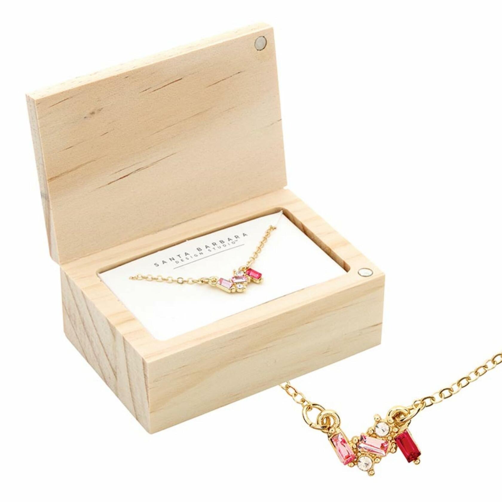 Love You So Much Necklace with Wood Gift Box by Santa Barbara Design Studio