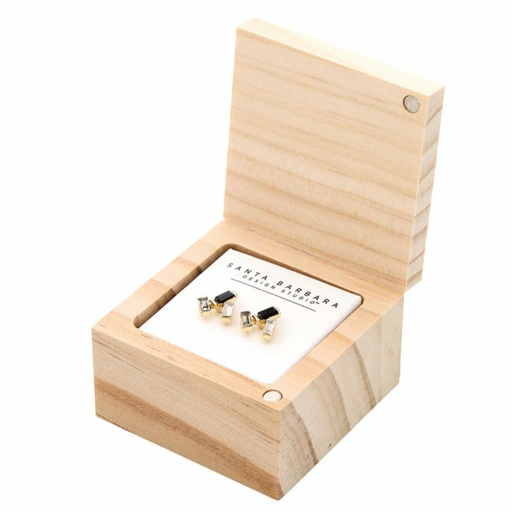Ciao Bella Earring Set with Wood Gift Box by Santa Barbara Design Studio