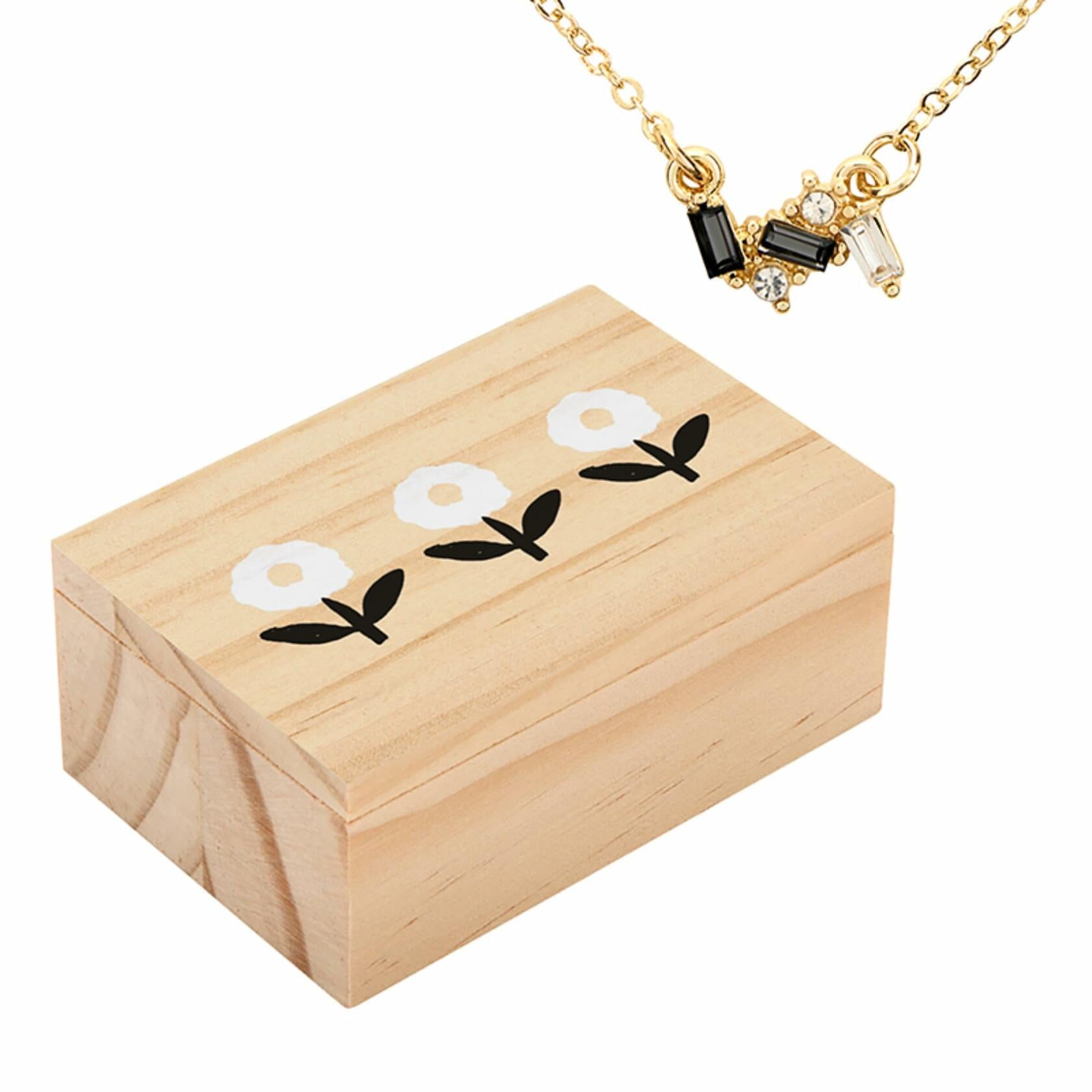 Flower Trio Necklace with Wood Gift Box by Santa Barbara Design Studio