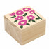 Hot Pink Flower Earring Set with Wood Gift Box by Santa Barbara Design Studio