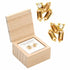 Black Flower Earring Set with Wood Gift Box by Santa Barbara Design Studio