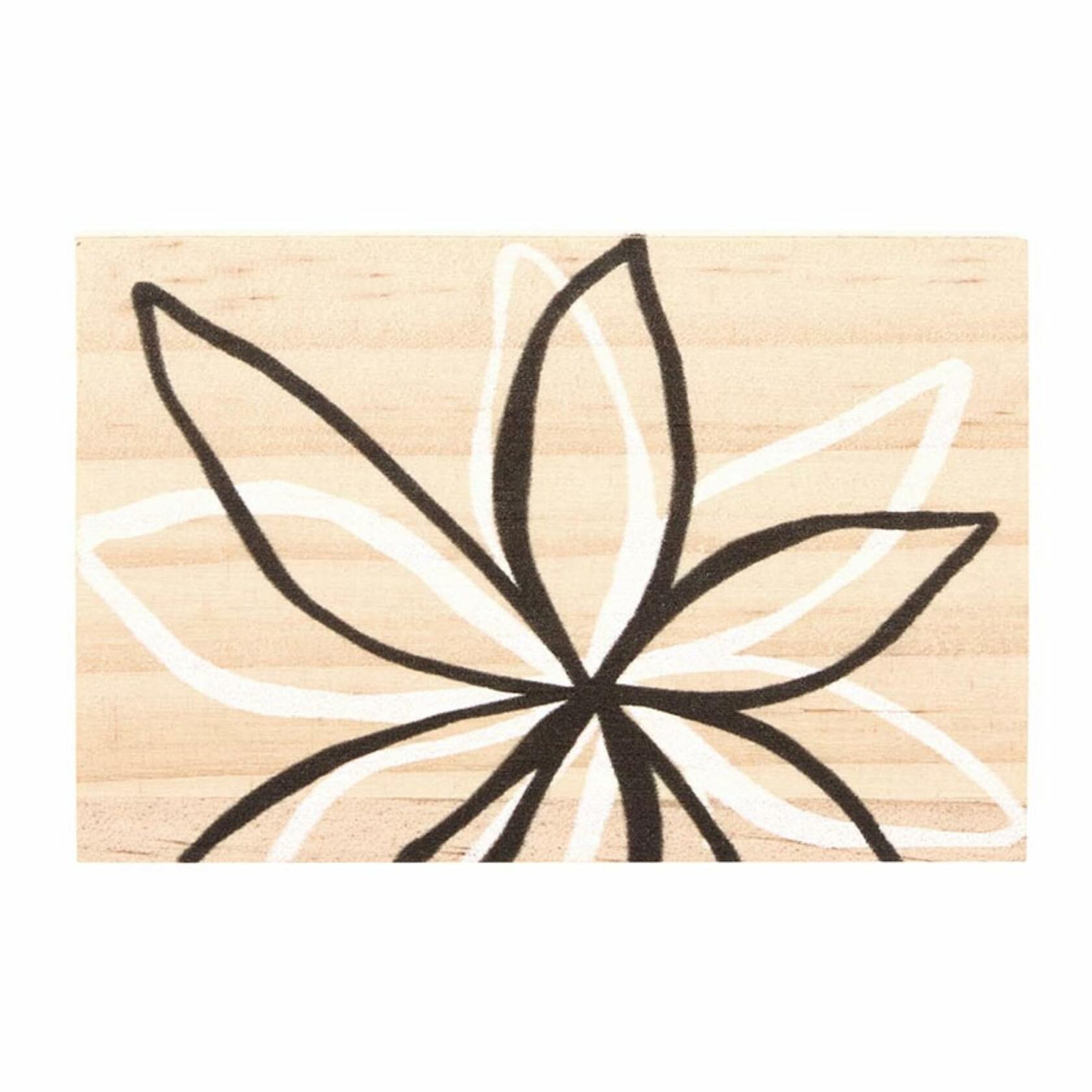 Black & White Flower Necklace with Wood Gift Box by Santa Barbara Design Studio