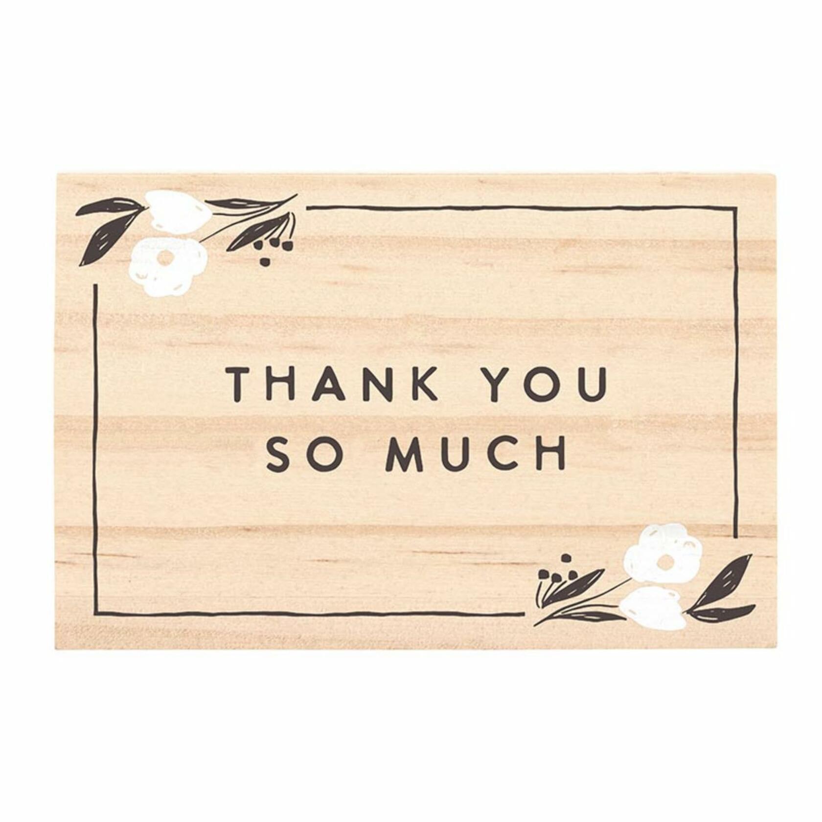 Thank You So Much Necklace with Wood Gift Box by Santa Barbara Design Studio