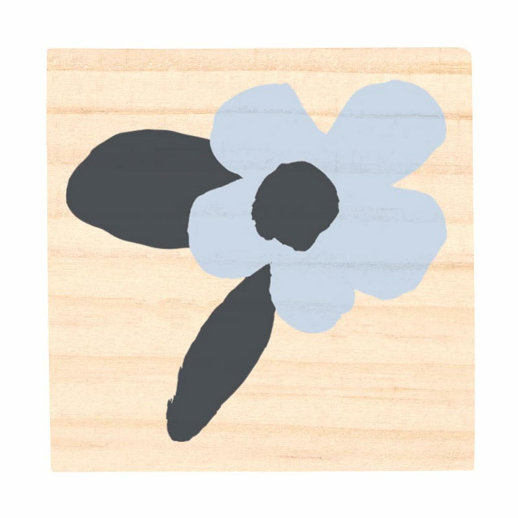 Blue Flower Earring Set with Wood Gift Box by Santa Barbara Design Studio