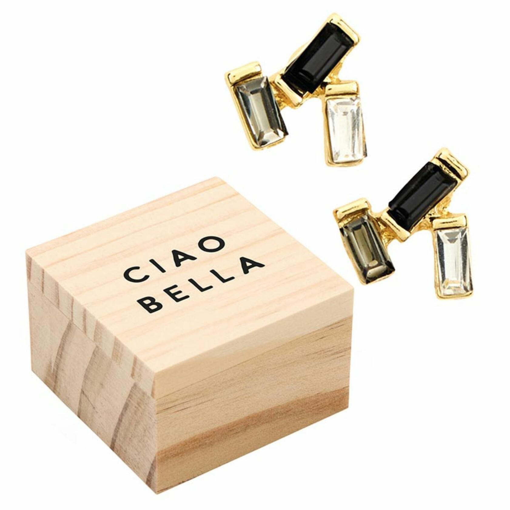 Ciao Bella Earring Set with Wood Gift Box by Santa Barbara Design Studio