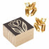 Black Flower Earring Set with Wood Gift Box by Santa Barbara Design Studio