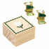 Green Flower Earring Set with Wood Gift Box by Santa Barbara Design Studio