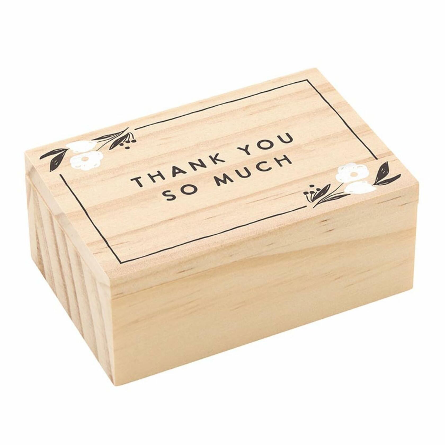 Thank You So Much Necklace with Wood Gift Box by Santa Barbara Design Studio