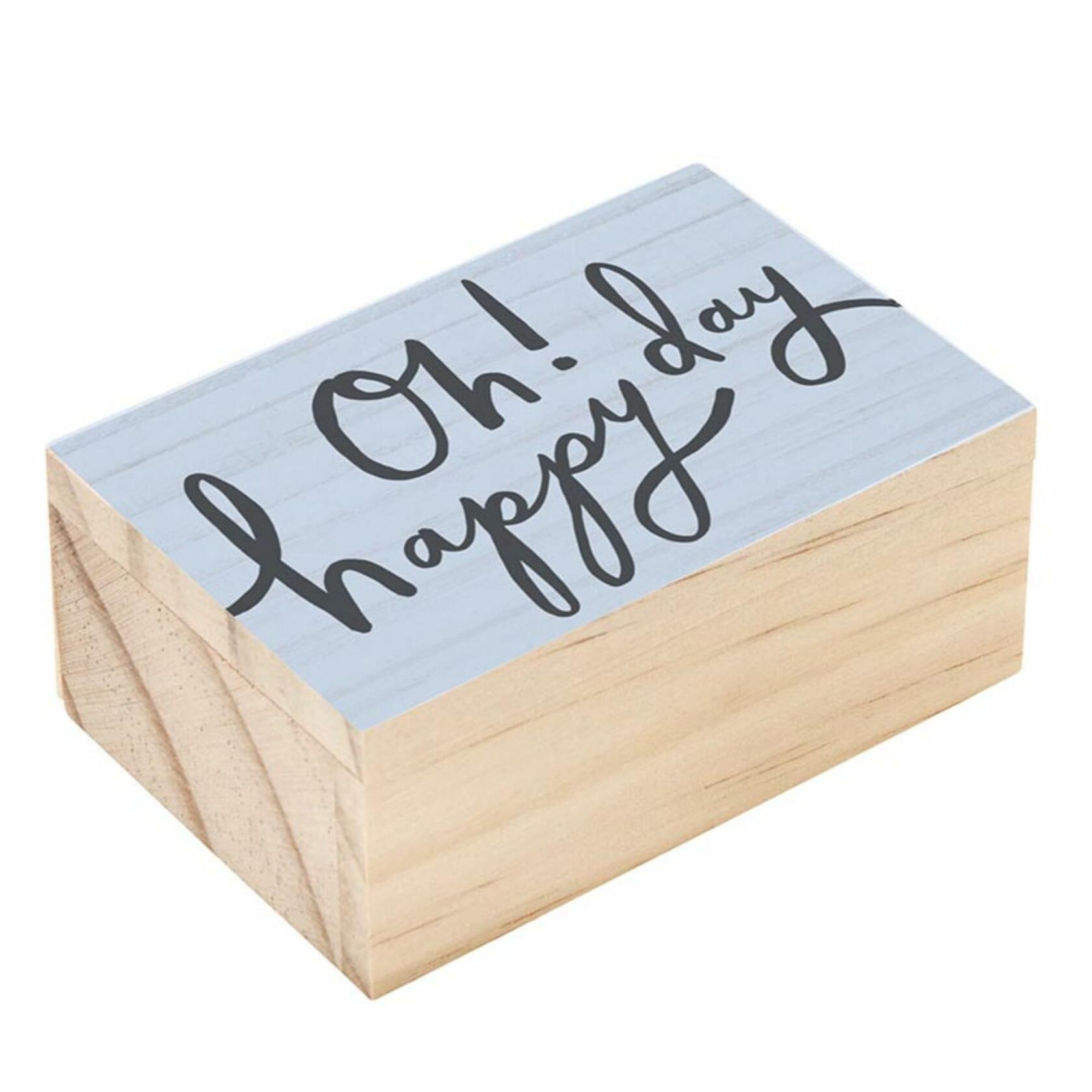 Oh Happy Day Necklace with Wood Gift Box by Santa Barbara Design Studio
