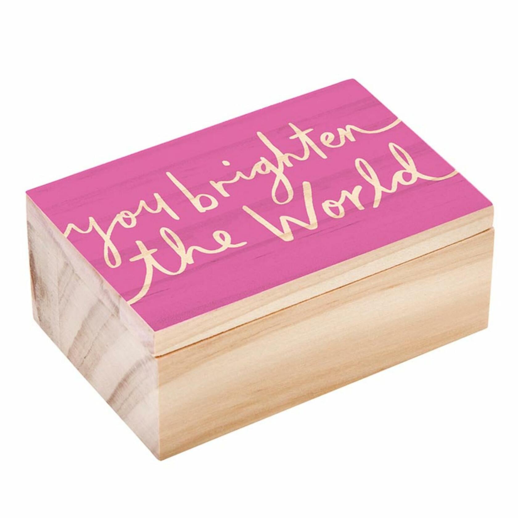 You Brighten The World Necklace with Wood Gift Box by Santa Barbara Design Studio