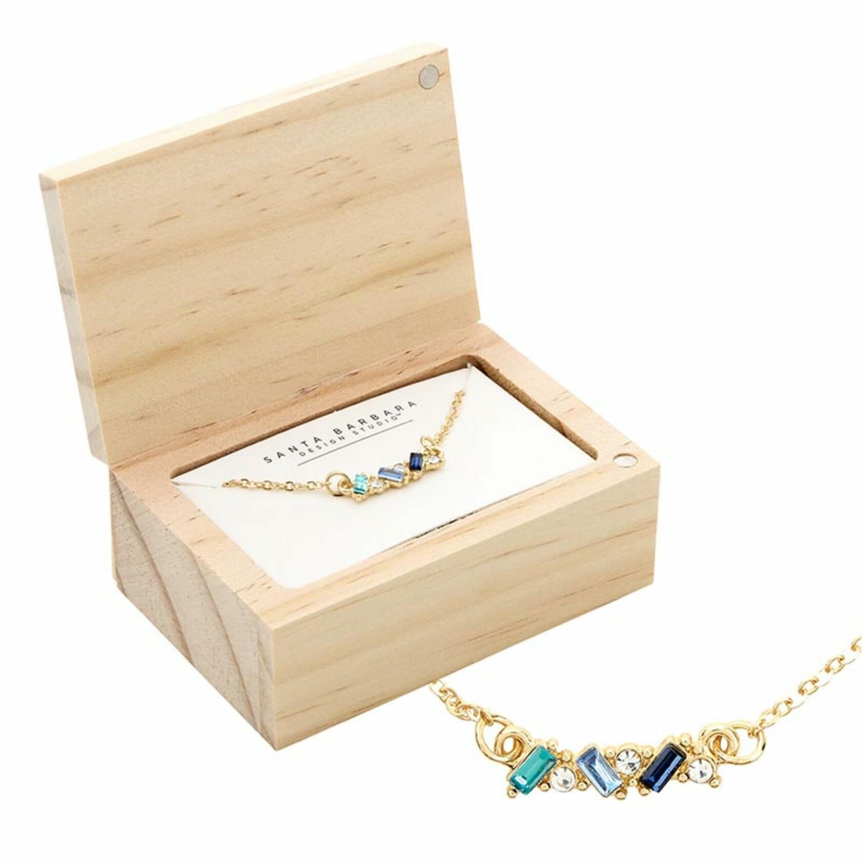 Oh Happy Day Necklace with Wood Gift Box by Santa Barbara Design Studio
