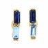 Blue Flower Earring Set with Wood Gift Box by Santa Barbara Design Studio