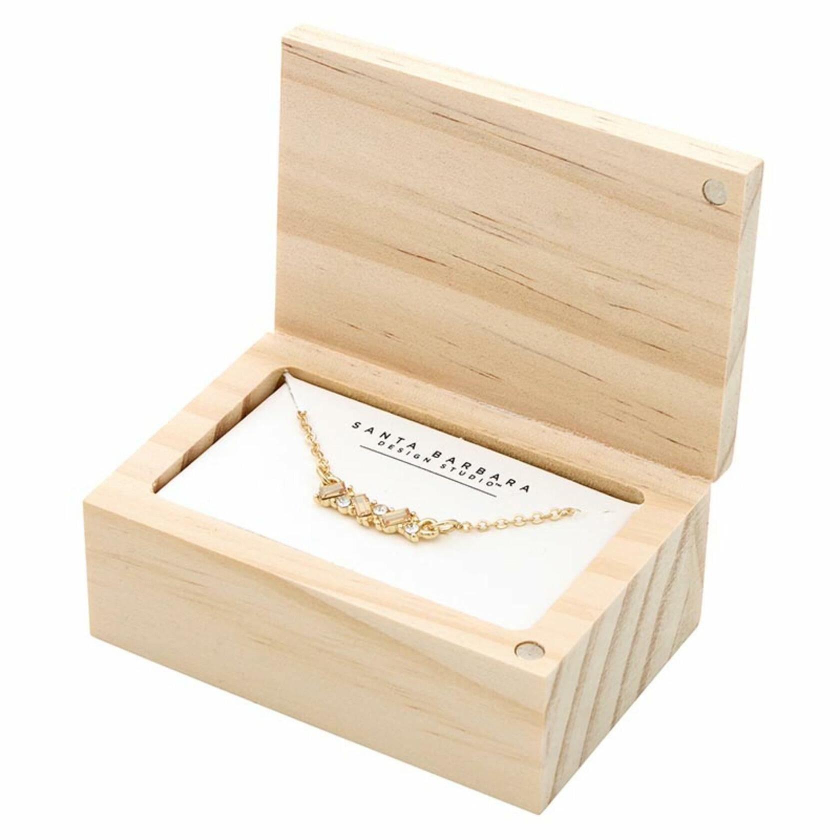 Thank You So Much Necklace with Wood Gift Box by Santa Barbara Design Studio