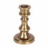 Small Antique Cast Aluminum Taper Holder, Antique Brass Finish